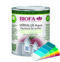 VERNILUX Aqua Decklack für außen, lösemittelfrei, farbig